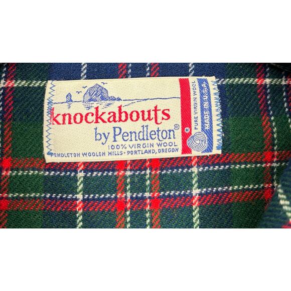 Vintage 50s Knockabouts By Pendleton 100% Wool Jacket Tartan Plaid Large Womens - Picture 9 of 9